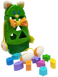 Розвивальні іграшки: Сортер Котик (зелений)