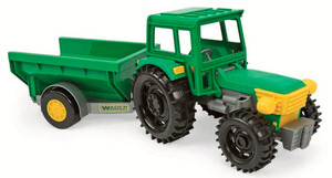 Ігри та іграшки: Трактор Фермер з причепом (зелений)