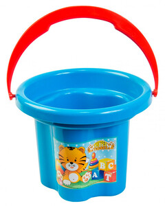 Развивающие игрушки: Ведерко для песка Цветочек (голубое) Тигрес