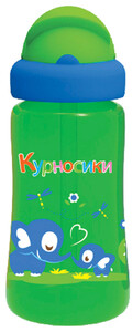 Поильники, бутылочки, чашки: Поилка-непроливайка с силиконовой соломинкой (зеленая), 300 мл (250-50013015)