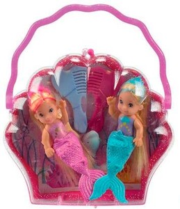 Ігри та іграшки: Ляльки Русалочки близнюки (блакитна і рожева) Steffi & Evi Love