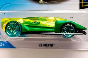 Машинки: El Viento, автомобиль базовый Hot Wheels (желто-зеленый), Mattel