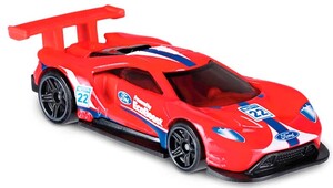 Машинки: 2016 Ford GT Race, автомобиль базовый Hot Wheels, Mattel