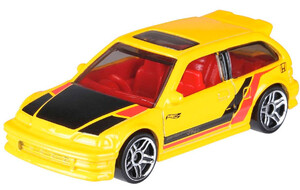 Машинки: Honda Civic EF, автомобиль базовый Hot Wheels, Mattel