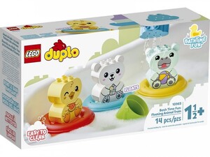 Ігри та іграшки: Конструктор LEGO DUPLO Веселе купання: Плаваючий потяг з тваринами 10965