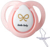 Ортодонтическая пустышка Мода, (0-6 мес) розовая, Tommee Tippee