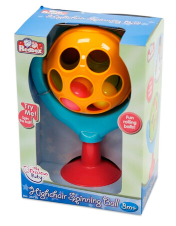 Погремушки и прорезыватели: Игрушка-погремушка на присоске Вращающийся шар, Redbox