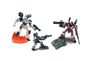 Роботы: Робот MARS. Три фигурки с опорой (белый, коричневый, серый), Hap-p-kid