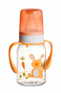 Поїльники, пляшечки, чашки: Бутылочка для кормления Ферма 120 мл (желтый зайчик), Canpol babies