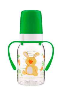 Поїльники, пляшечки, чашки: Бутылочка для кормления Ферма 120 мл (салатовый зайчик), Canpol babies