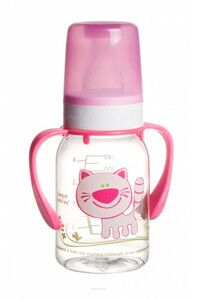 Пляшечки: Бутылочка для кормления Ферма 120 мл (розовый котик), Canpol babies