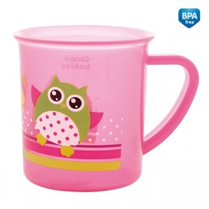 Чашки: Чашка пластиковая Пираты с совой (200 мл) розовая, Canpol babies