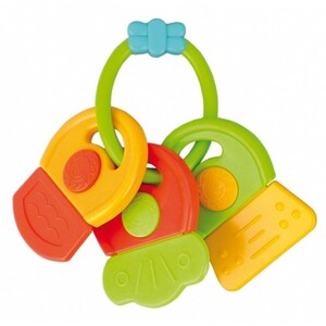 Розвивальні іграшки: Погремушка-зубогрызка Ключики (салатово-оранжевая), Canpol babies