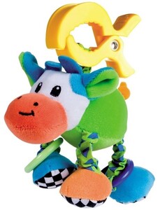 Іграшки на коляску та ліжечко: Мягкая вибрирующая игрушка-подвеска Корова, Canpol babies