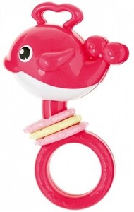 Развивающие игрушки: Погремушка Рыбка-кит (розовая), Canpol babies