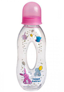 Пляшечки: Бутылочка 250 мл с носиком-непроливайкой (розовая), Canpol babies