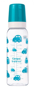 Поильники, бутылочки, чашки: Тритановая бутылочка 250 мл, бирюзовая, Canpol babies