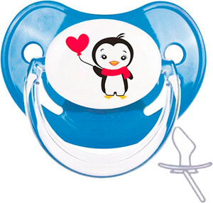 Пустышки: Пустышка силиконовая анатомическая 18 м+ Пингвин, синий, Canpol babies