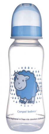 Бутылочки: Бутылочка с узким горлышком, 250 мл, синяя овечка, Canpol babies