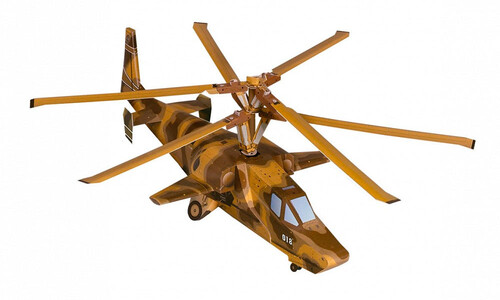 Моделирование: Вертолёт Черная акула, Сборная модель из картона, Умная бумага