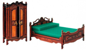Коллекционный набор мебели Спальня, Объемный пазл, Умная бумага