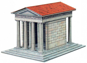 Храм Ніки Аптерос, Збірна модель з картону, Умная бумага