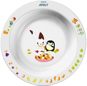 Детская посуда и приборы: Детская глубокая тарелка 12+ Avent