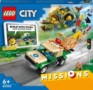 Набори LEGO: Конструктор LEGO City Місії порятунку диких тварин 60353
