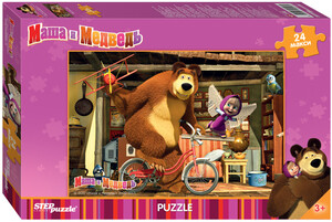 Игры и игрушки: Пазл Маша и Медведь, 24 эл., Step Puzzle
