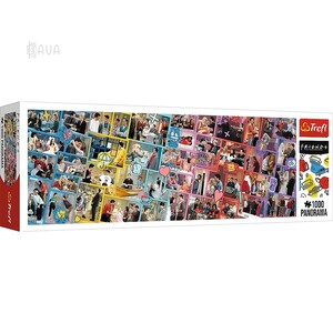 Ігри та іграшки: Пазл-панорама «Серіал Друзі, колаж», 1000 ел., Trefl
