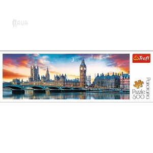 Пазлы и головоломки: Пазл-панорама «Вид на Биг-Бен, Лондон», 500 эл., Trefl