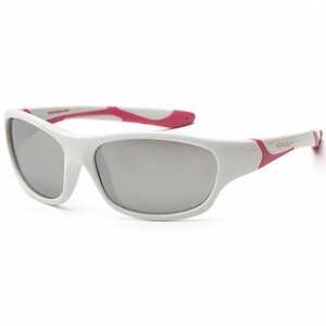 Аксессуары для детей: Детские солнцезащитные очки Koolsun Sport бело-розовые 6+