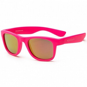 Детские солнцезащитные очки Koolsun Wave неоново-розовые 3+