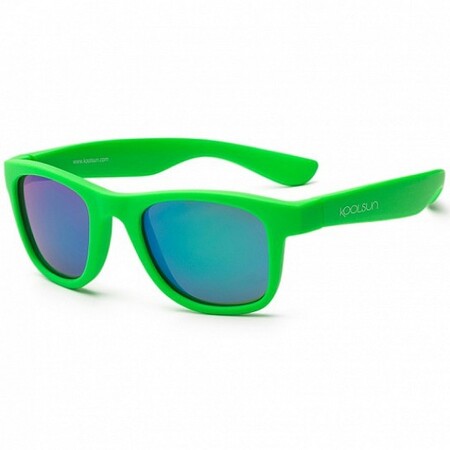 Детские очки: Детские солнцезащитные очки Koolsun Wave неоново-зеленые 1+