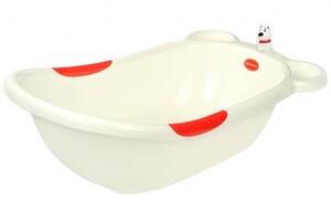 Аксесуари для купання: Дитяча ванночка біло-червона BabaMama