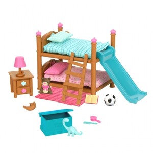 Игры и игрушки: Игровой набор - Двухъярусная кровать для детской комнаты Li'l Woodzeez