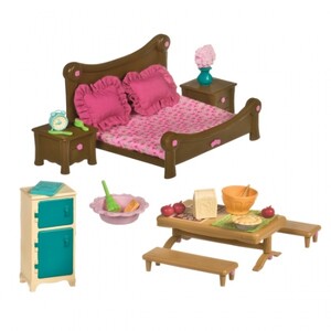 Игры и игрушки: Игровой набор - Спальня и столовая Li'l Woodzeez