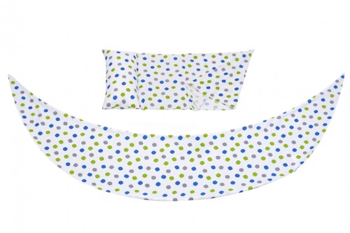Постільна білизна: Набір аксесуарів для подушки DreamWizard (наволочка, міні-подушка) Білий з крапками Nuvita