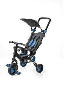 Детский транспорт: Трехколесный велосипед черно-синий Strollcycle  Galileo