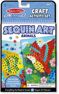 Набор для создания мозаики «Животные», 4 карточки, Melissa & Doug