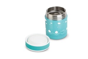 Детская посуда и приборы: Термос металлический для еды (350 мл, бирюзовый) Nuvita