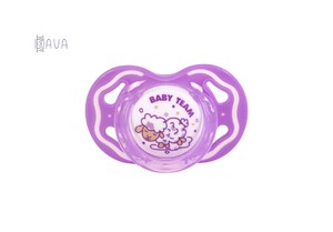 Пустышки и соски: Пустышка силиконовая ортодонтическая, Baby team (фиолетовый)