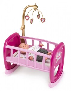 Ігри та іграшки: Ліжечко з мобилем для пупса до 42 см, Baby Nurse