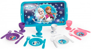 Сюжетно-ролевые игры: Frozen набор посуды с подносом, Smoby