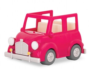 Коляски і транспорт для ляльок: Транспорт — Рожева машина з валізою Li'l Woodzeez
