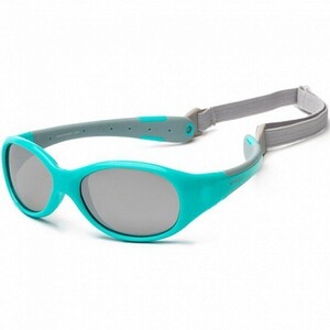 Детские солнцезащитные очки Koolsun Flex бирюзово-серые 0+