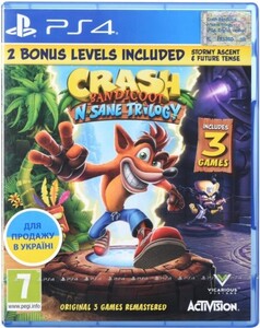Товари для геймінгу: Програмний продукт PS4 Crash Bandicoot N'sane Trilogy [Blu-Ray диск]
