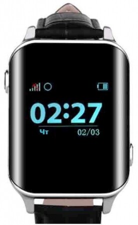 Смарт часы: Телефон-часы с GPS трекером GOGPS М01 хром