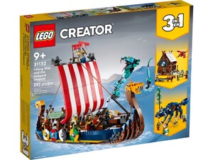 Конструктори: Конструктор LEGO Creator Корабель вікінгів і Мідгардський змій 31132