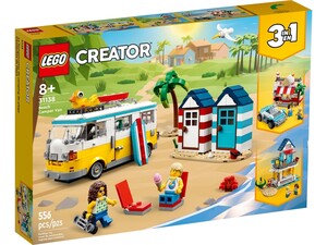 Конструкторы: Конструктор LEGO Creator Пляжний кемпер фургон 3-в-1 31138
